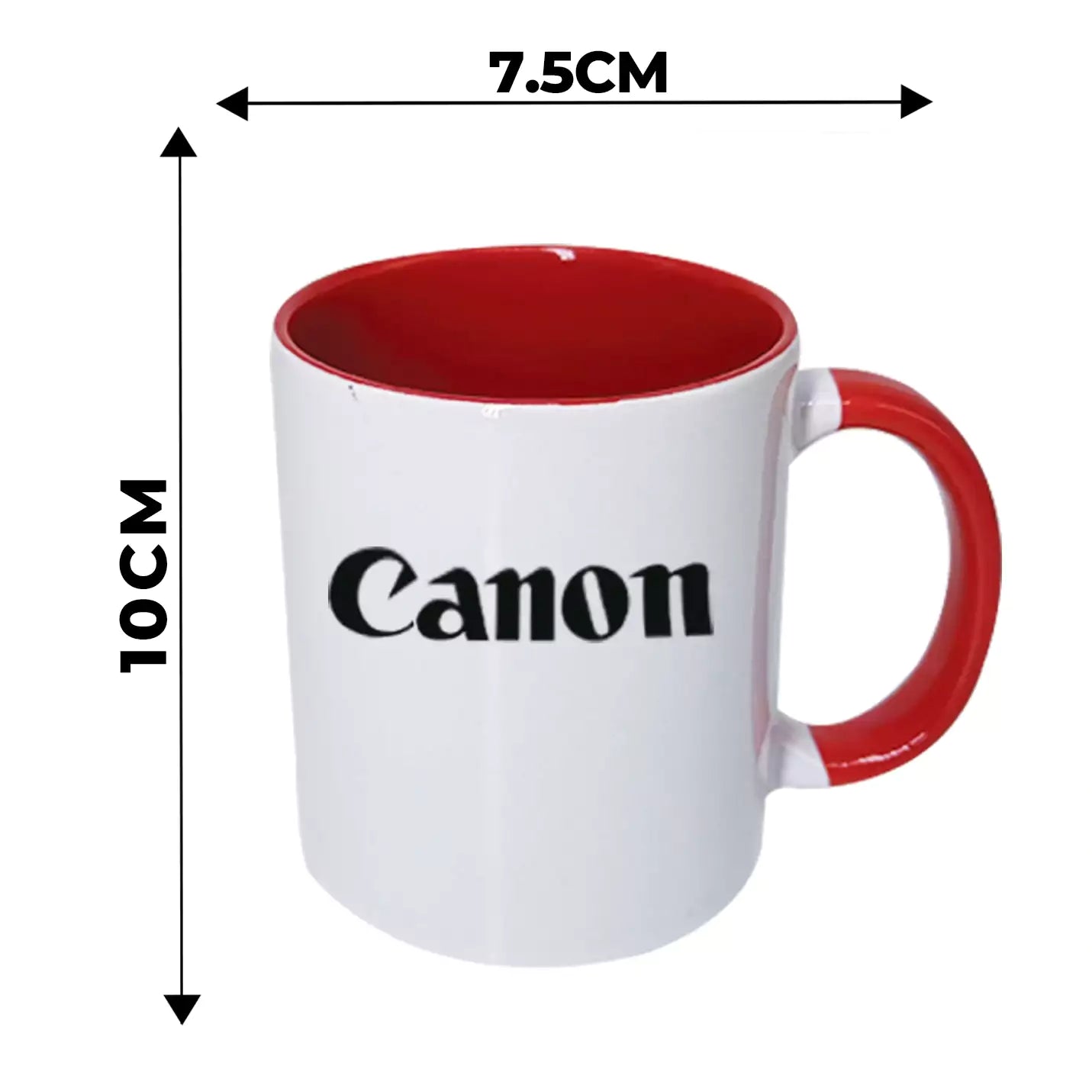 Elite White Sublimatable Ceramic Mugs with Red Handle Img 3